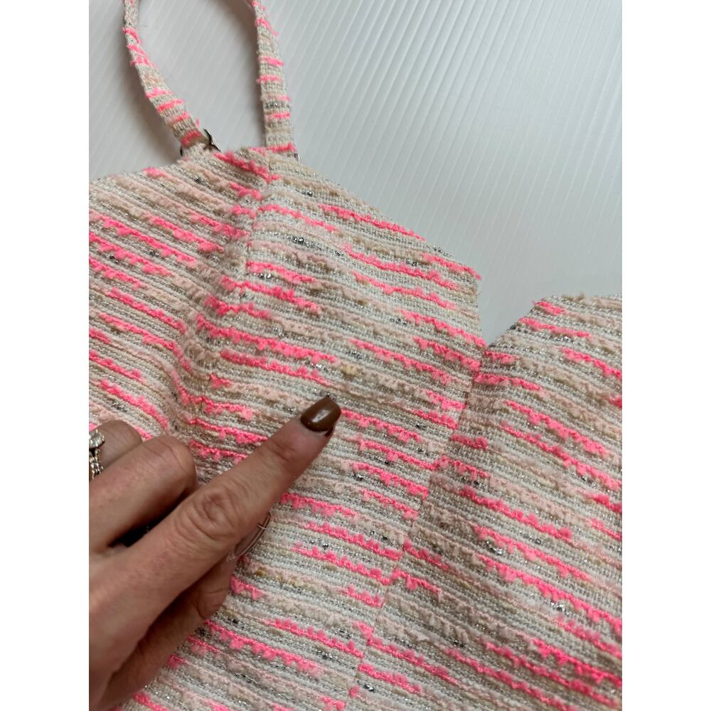 Anthropologie Moulinette Soeurs Pink Tweed Dress Women’s 0 Barbiecore Coquette - Picture 10 of 16